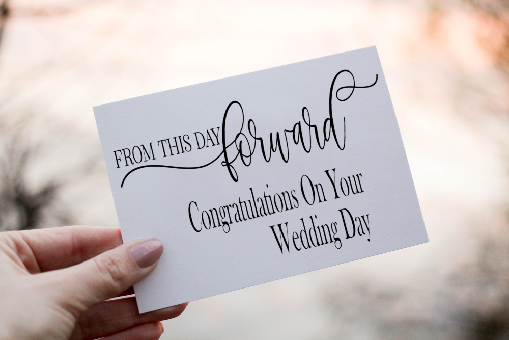 From This Day Forward Wedding Card, Wedding Day, Custom Wedding - Click Image to Close